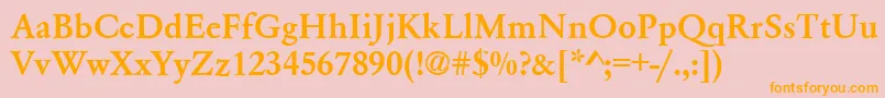 Police AzgaramondcttBold – polices orange sur fond rose