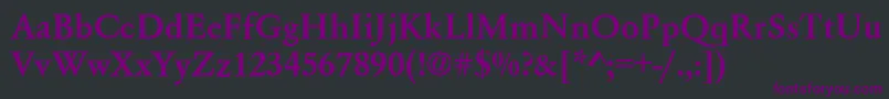 Шрифт AzgaramondcttBold – фиолетовые шрифты на чёрном фоне