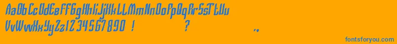 SilverKnight Font – Blue Fonts on Orange Background
