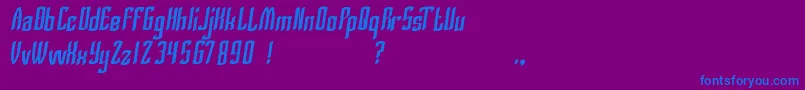 SilverKnight Font – Blue Fonts on Purple Background