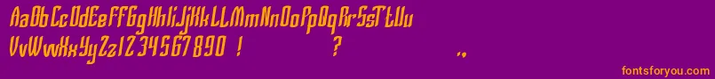 SilverKnight Font – Orange Fonts on Purple Background