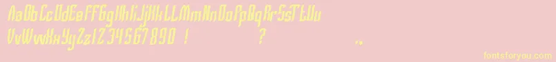 SilverKnight Font – Yellow Fonts on Pink Background