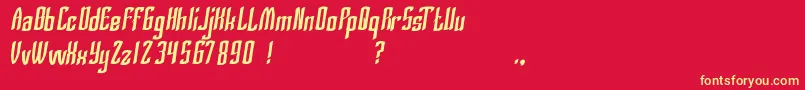 SilverKnight Font – Yellow Fonts on Red Background