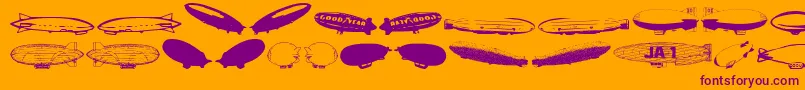 Xeppelin Font – Purple Fonts on Orange Background