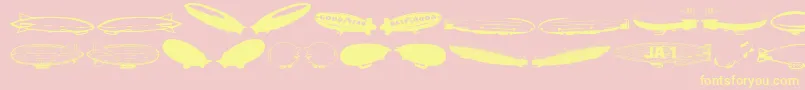 Xeppelin Font – Yellow Fonts on Pink Background