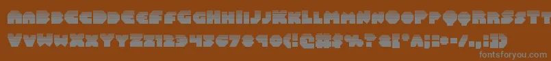 フォントBalastaralhalf – 茶色の背景に灰色の文字