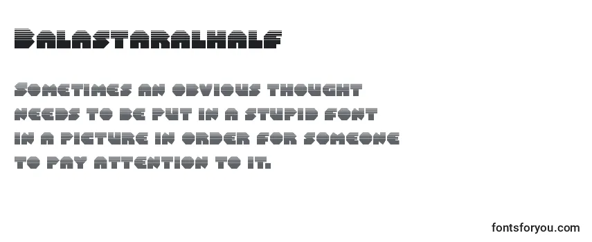 Schriftart Balastaralhalf