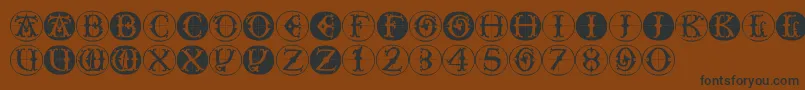 Toscanbuttons Font – Black Fonts on Brown Background