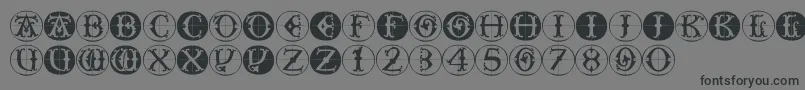 Toscanbuttons Font – Black Fonts on Gray Background