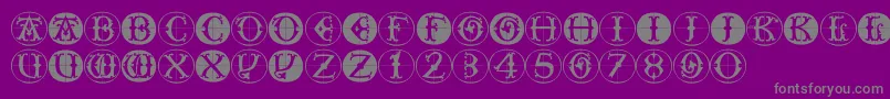 Toscanbuttons Font – Gray Fonts on Purple Background