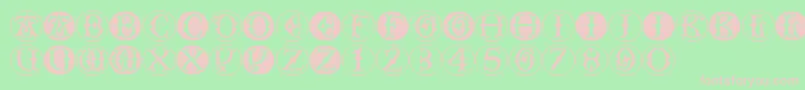 Toscanbuttons Font – Pink Fonts on Green Background