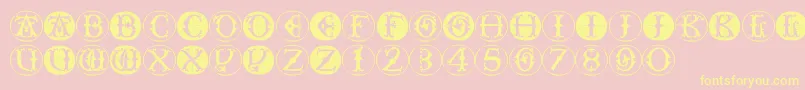 Toscanbuttons Font – Yellow Fonts on Pink Background