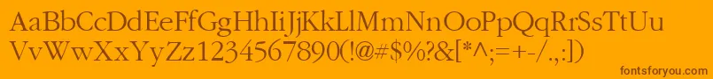 GaramondlightsskRegular Font – Brown Fonts on Orange Background
