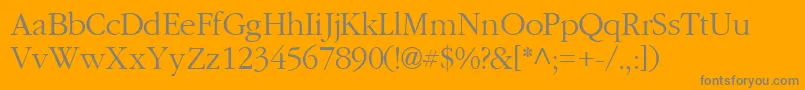 GaramondlightsskRegular Font – Gray Fonts on Orange Background