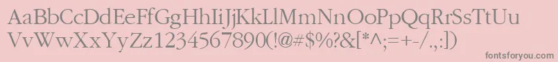 GaramondlightsskRegular Font – Gray Fonts on Pink Background