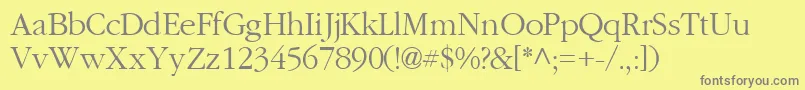 GaramondlightsskRegular Font – Gray Fonts on Yellow Background
