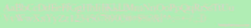 GaramondlightsskRegular Font – Pink Fonts on Green Background