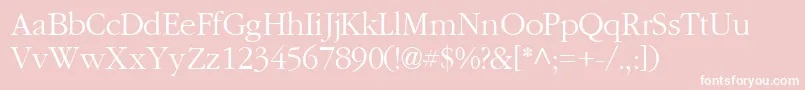 GaramondlightsskRegular Font – White Fonts on Pink Background