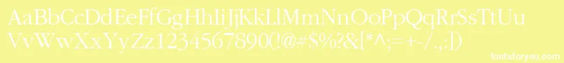 GaramondlightsskRegular Font – White Fonts on Yellow Background