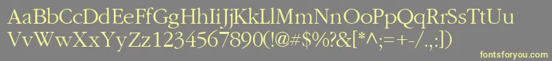 GaramondlightsskRegular Font – Yellow Fonts on Gray Background