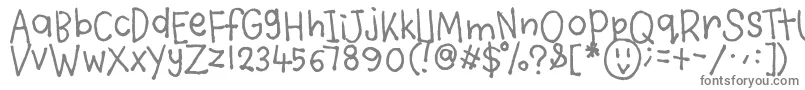 Шрифт VioletyCrumble – серые шрифты