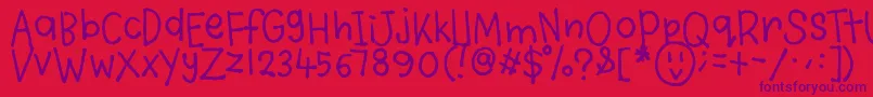 VioletyCrumble Font – Purple Fonts on Red Background