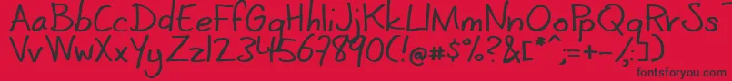 CoertschriftRomaans Font – Black Fonts on Red Background