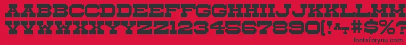 フォントWhistleStopJl – 赤い背景に黒い文字