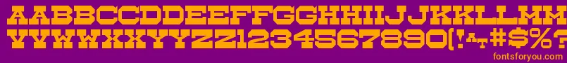 WhistleStopJl Font – Orange Fonts on Purple Background