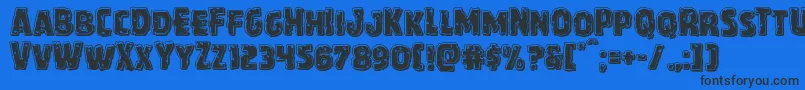 Howlinmadbevel Font – Black Fonts on Blue Background