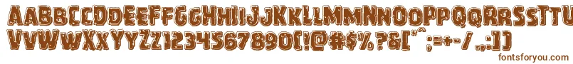 Howlinmadbevel Font – Brown Fonts on White Background