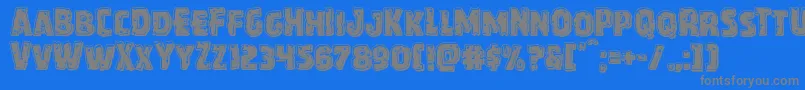 Howlinmadbevel Font – Gray Fonts on Blue Background