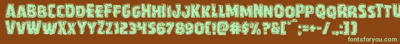 Howlinmadbevel Font – Green Fonts on Brown Background