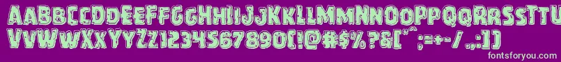 Howlinmadbevel Font – Green Fonts on Purple Background