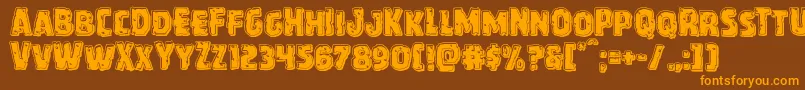 Howlinmadbevel Font – Orange Fonts on Brown Background