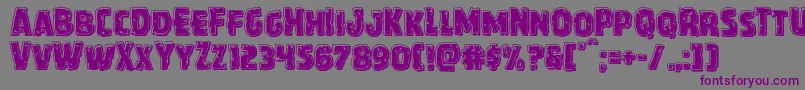 Howlinmadbevel Font – Purple Fonts on Gray Background