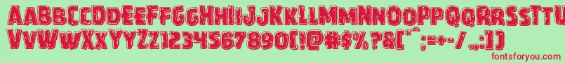 Howlinmadbevel Font – Red Fonts on Green Background