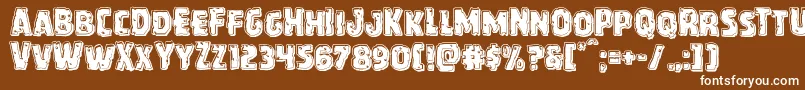 Howlinmadbevel Font – White Fonts on Brown Background