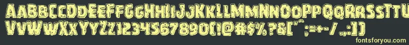 Howlinmadbevel Font – Yellow Fonts on Black Background