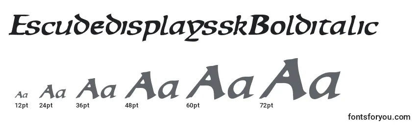 EscudedisplaysskBolditalic Font Sizes