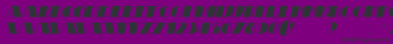 TheatricalItalic Font – Black Fonts on Purple Background