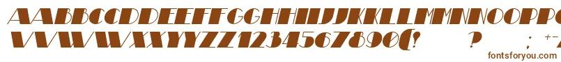 TheatricalItalic Font – Brown Fonts on White Background