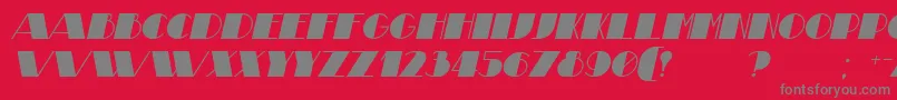 Saiba mais sobre a fonte TheatricalItalic Fonte TheatricalItalic – fontes cinzas em um fundo vermelho