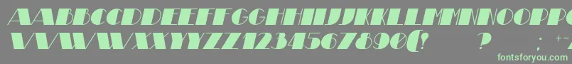 TheatricalItalic Font – Green Fonts on Gray Background