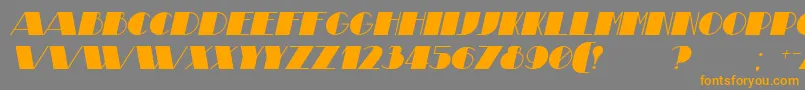TheatricalItalic-Schriftart – Orangefarbene Schriften auf grauem Hintergrund