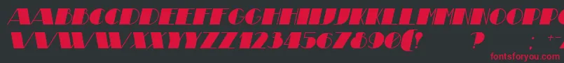 TheatricalItalic Font – Red Fonts on Black Background