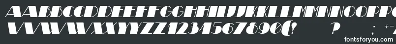 Czcionka TheatricalItalic – białe czcionki
