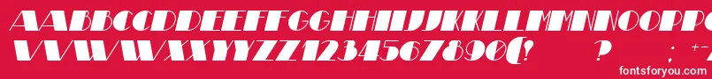 TheatricalItalic Font – White Fonts on Red Background