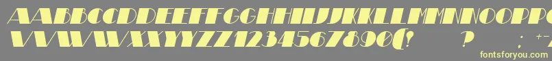 TheatricalItalic Font – Yellow Fonts on Gray Background