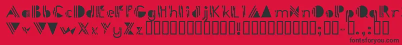 PicadillyBizarre Font – Black Fonts on Red Background